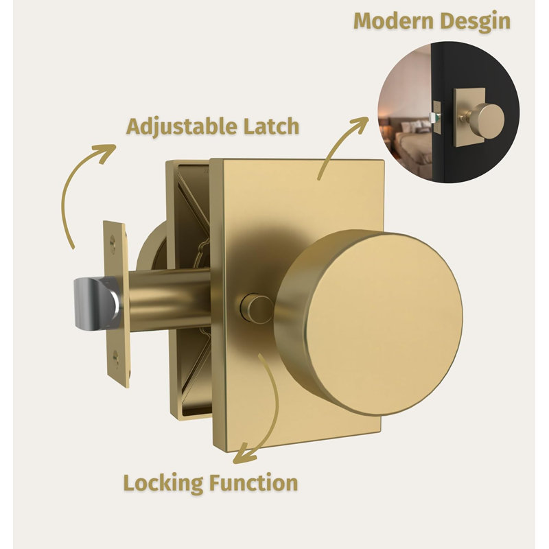 Poignée de porte intérieure réversible Mega Handles Laura pour chambres à coucher, salle de bain et couloir | Serrures de porte modernes en acier inoxydable