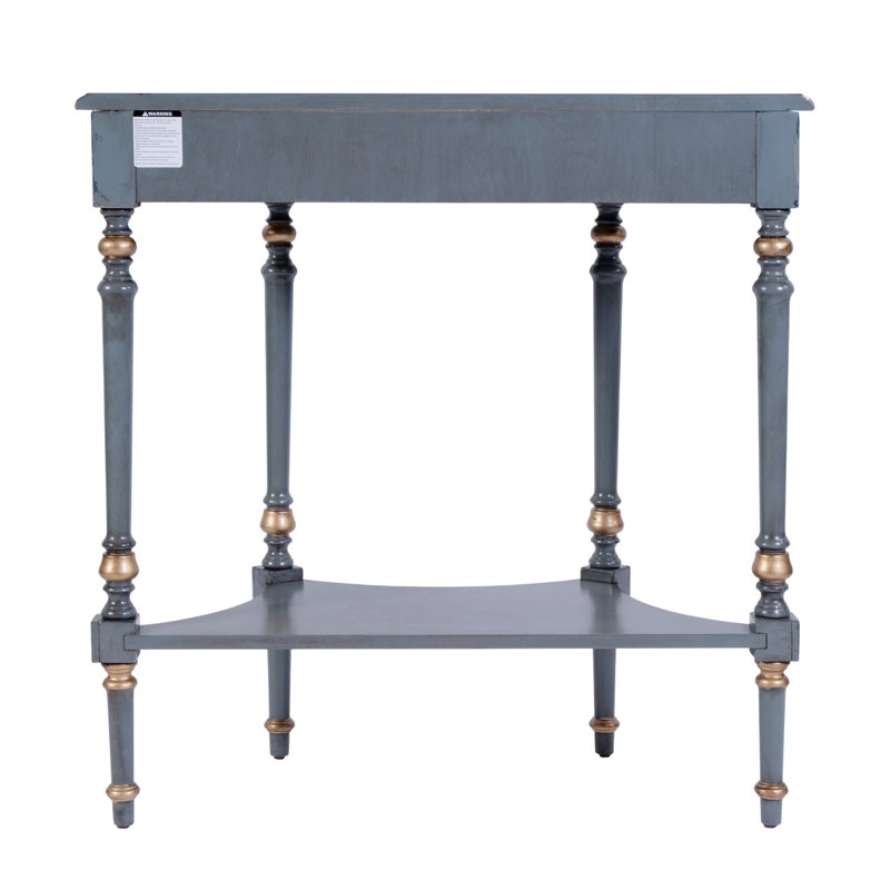 Danelle Demilune 30" Console Table, Pastel Blue