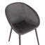 Fauteuil moderne en plastique PP résistant aux intempéries avec filet évidé, intérieur / extérieur (ensemble de 2)-801750371