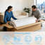 Matelas hybride 12 po en mousse viscoélastique gélifiée et à ressorts ensachés - mi-ferme, soulagement de la pression et isolement du mouvement, matelas dans une boîte grand-1900436429