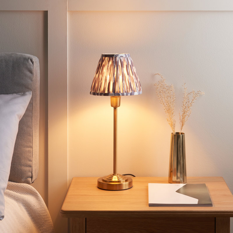 Rory Table Lamp 16cm Shade, Gold, Grey