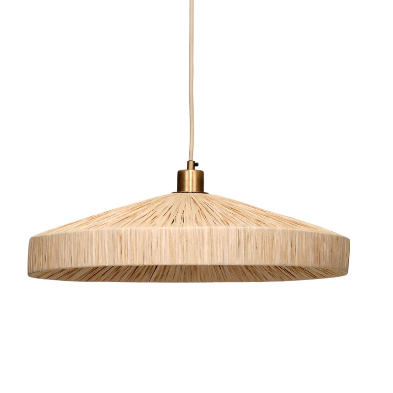 Petit luminaire suspendu 1 lumière Parasol, naturel, Naturel