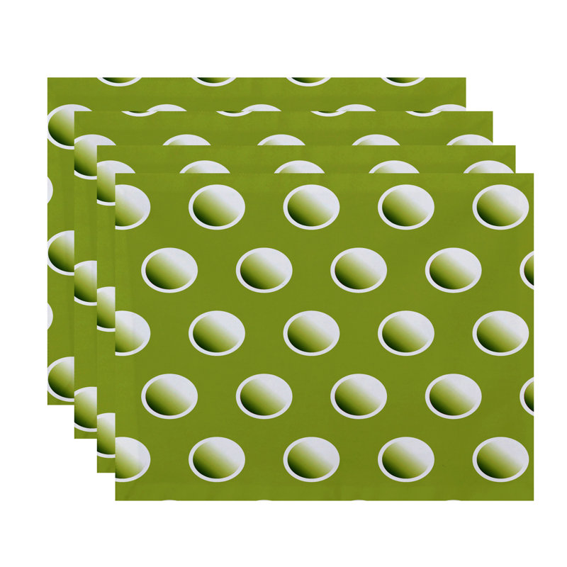 Napperon Dip Dye Dots, Vert