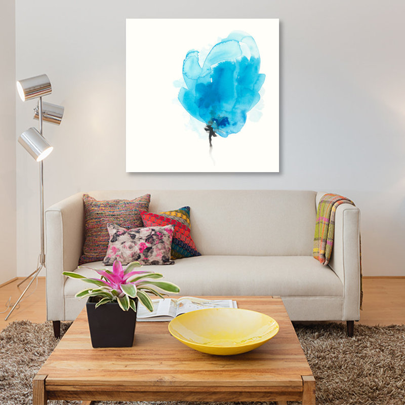 « expressif fleuris vi », impression sur toile, H 26 po x l 26 po x P 1,5 po, Toile tendue, Pas de tapis
