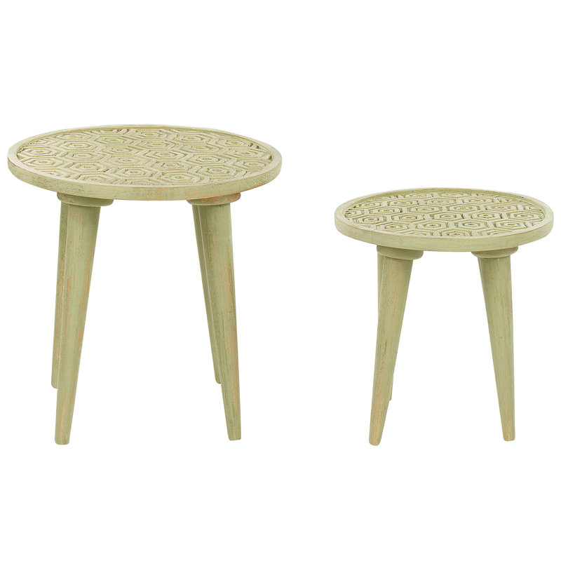Irmtraud Solid Wood Side Table Set
