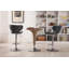 Tabouret de bar pivotant réglable Masaccio Airlift avec base chromée et siège en similicuir moelleux, ensemble de 2-951199993