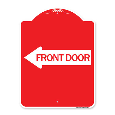 Signmission Designer Series Sign - Front Door (With Left Arrow)/24390