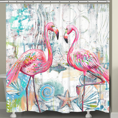 Zainab Flamingo of the Seas Shower Curtain