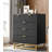 5 Drawer Dresser, With Gold Metal Handles-203294003