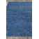 Plush Viscose/ Wool Area Rug in Dark Blue