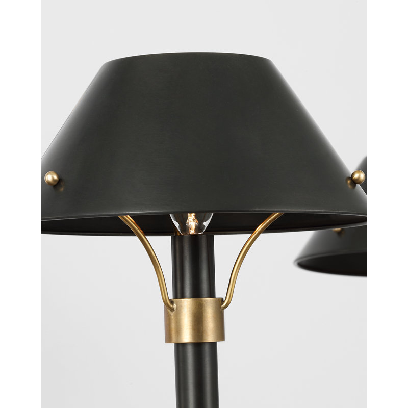 Turlington 4 - Light Chandelier, Bronze/Hand-Rubbed Antique Brass, Black