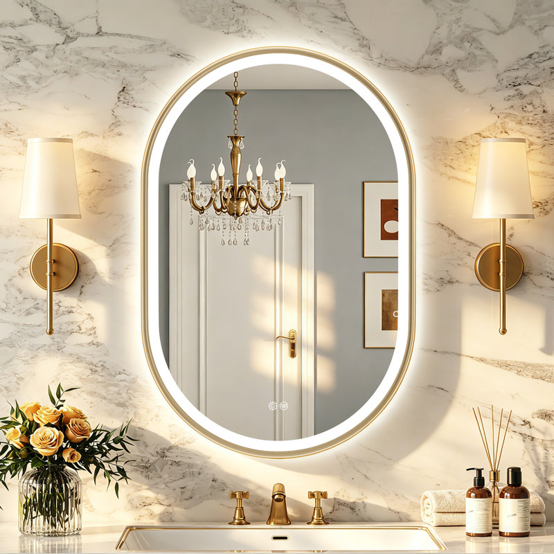 Miroir lumineux pour salle de bain Kashen, 36 po x 24 po