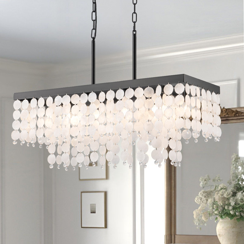 Lustre 6 lumières Adeboye, Noir mat
