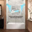Porte de douche coulissante à double dérivation en nickel brossé de 55 po à 60 po de largeur, facile à installer, conception imperméable, coin, rail en forme de L à l'épreuve des nano, conception