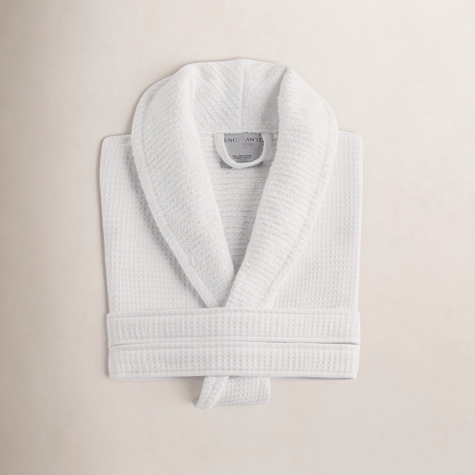 Brandy Waffle Bathrobe, White