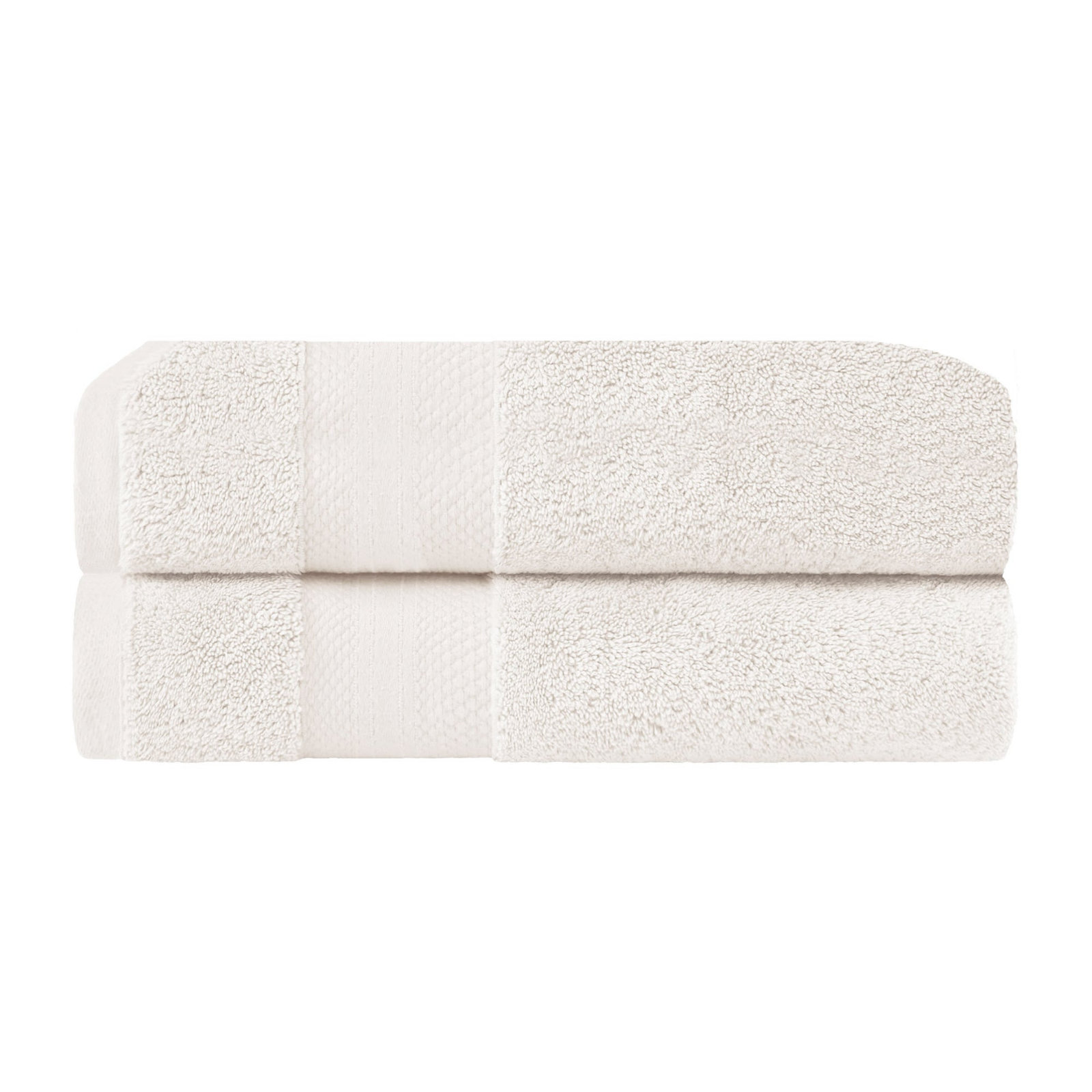 Finnian Turkish Cotton Bath Towel, Ivory, Bath Towels - 2 Pack