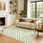 Premium Machine Washable Dockside AMF1819 Striped Holiday Rug-1480953462