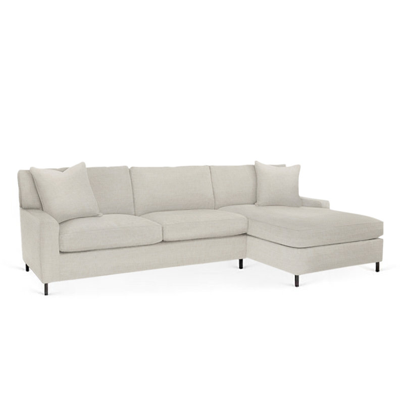 Maison Chaise Sectional, French Gray Polyester