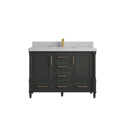 Aberdeen 48'' Single Bathroom Vanity with Quartz Top