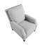 Fauteuil inclinable à dossier poussoir de style transitionnel en chenille grise 1 pièce-134651235