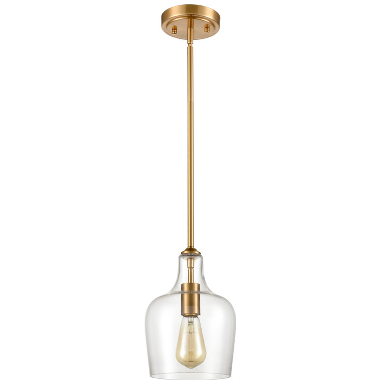 Luminaire suspendu en pot 1 lumière Whigham, Laiton
