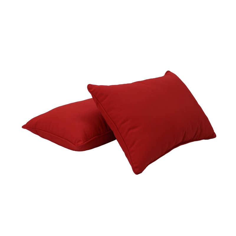 Housse et insert de coussin rectangulaire intérieur / extérieur Element, 12 po x 20 po, Rouge