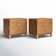 Sara Midcentury Modern 2 - Drawer Nightstand with Built-In Outlet and Solid Wood Legs (Set of 2)