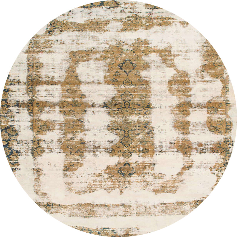Abstract Indoor Rug, Round 6'