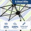 Parasol de patio 10 pi, 8 baleines robustes, avec manivelle et inclinaison à bouton-poussoir-85726096