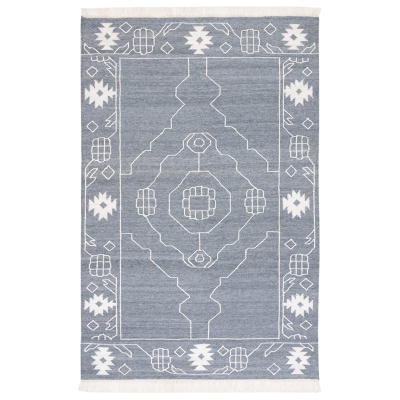 Kilim Flat Weave Polpropylene Southwestern Rug, Rectangle 5' x 8'