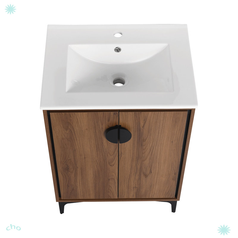 Juliani 24'' Bathroom Vanity With Top Sink