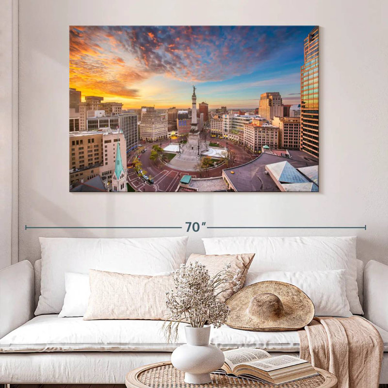 Harpa Monument Circle In Indianapolis, 34" H x 51" W