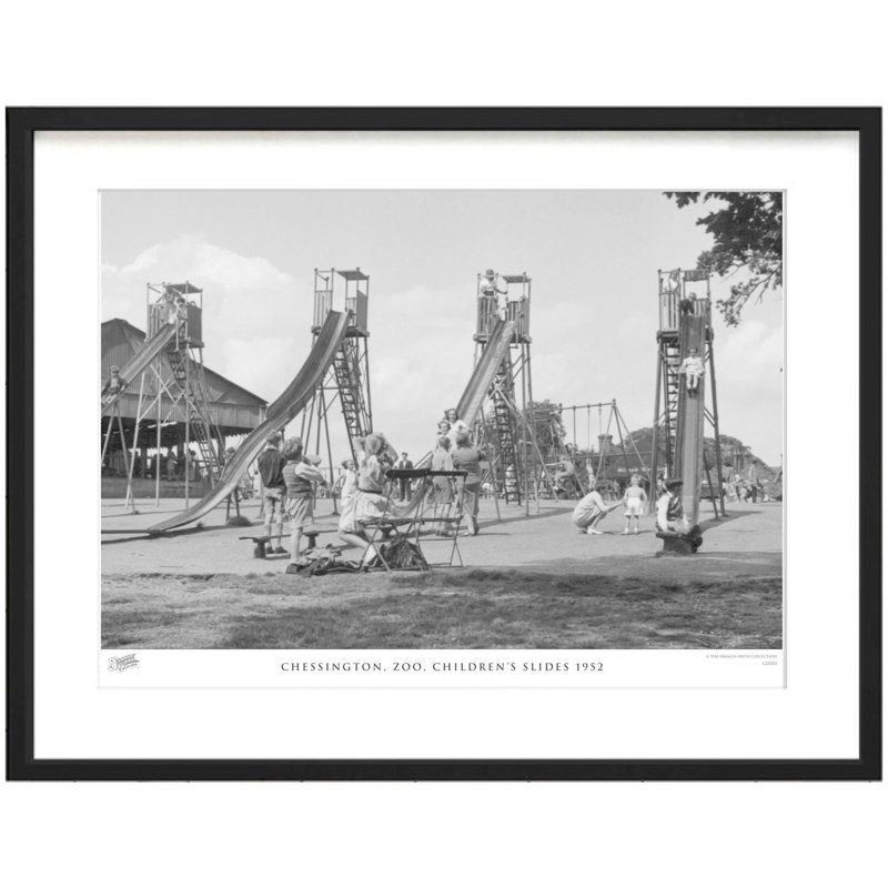 Chessington, Zoo, Children's Slides 1952 by Francis Frith - Single Picture Frame Print, 28cm H x 36cm W x 2.3cm D