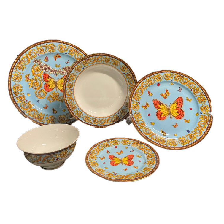 Hudson Valley Porcelain China Dinnerware Set - Service for 4