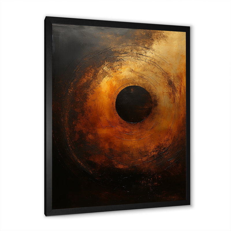 Bronze système trou noir I, H 20 po x l 12 po x P 1 po, Cadre simple noir