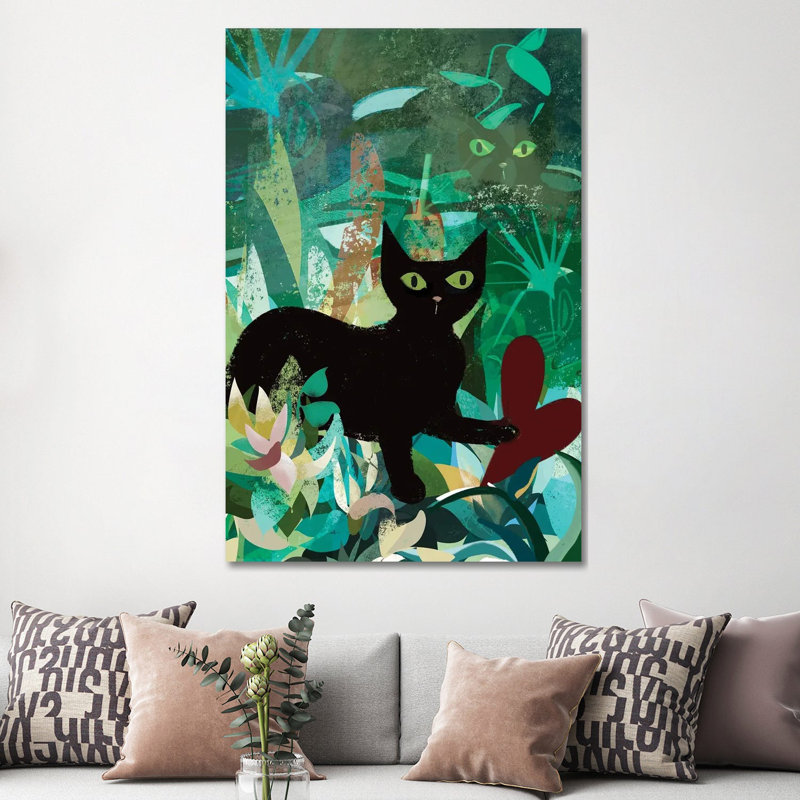 Emerald Intuition 1 Piece Wall Art on Canvas, 152.5 cm H x 101.5 cm W x 3.175 cm D, Wrapped Canvas