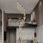 Chandelle suspendue en cristal D20 "x H38"