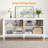 63" Carved Buffet Cabinet With Mirrored Door Set Of 2-1463521339