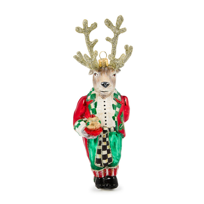 Check It Out Reindeer Butler Ornament