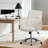 Comfy Upholstered Fabric Computer Desk Chair with Armrests and Wheels-1954229850