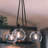 Saltash 3 - Light Steel Dimmable Round Chandelier