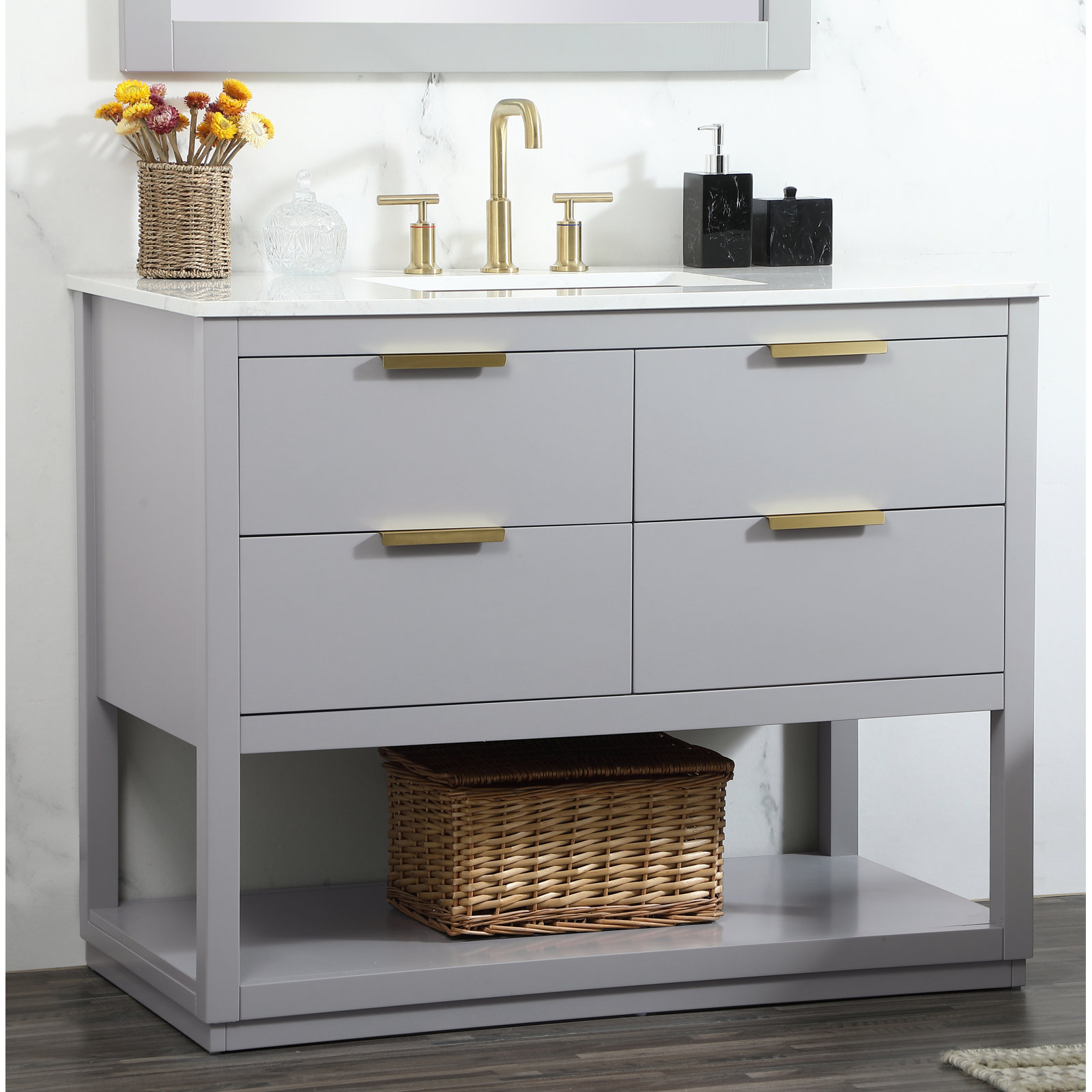 Felicity 42'' Single Bathroom Vanity, Gray