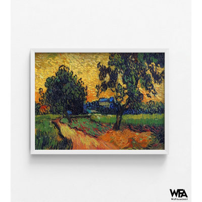 Paysage au crépuscule par Vincent Van Gogh, art mural Twilight, impression de peinture à l'huile paysage, impression de paysage de Van Gogh, art mural naturel