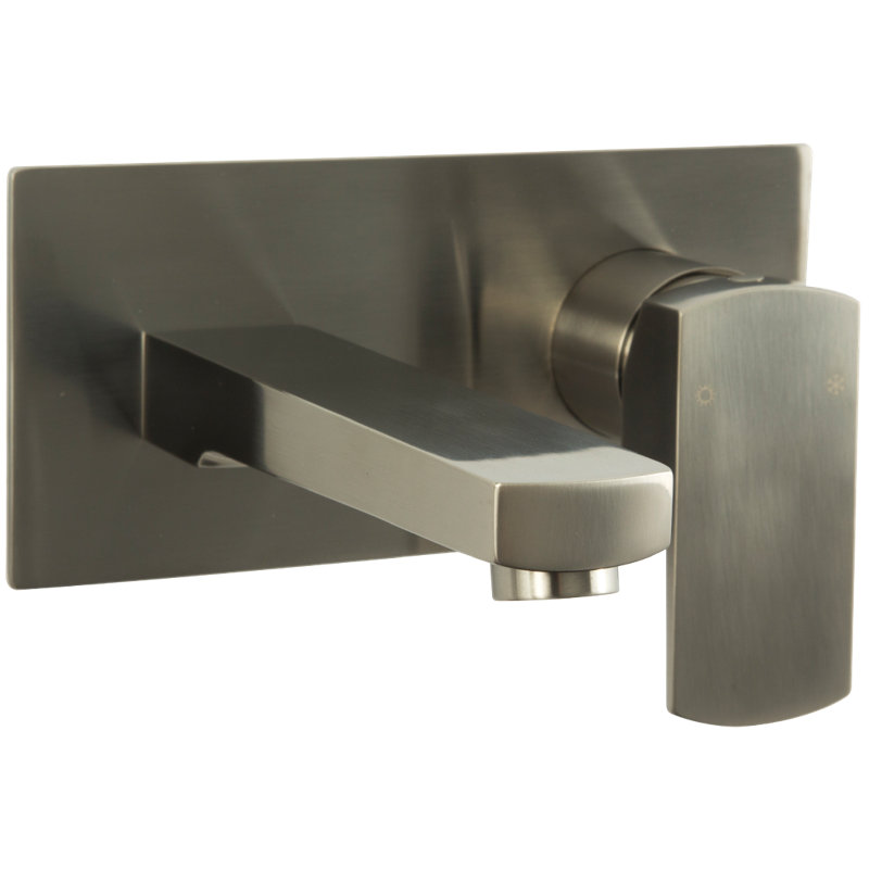 Robinet de salle de bain mural Safire, Nickel brossé