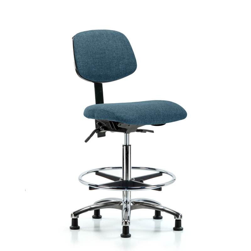 Chaise de dessin Charlotte, Bleu, Patins, Inclus