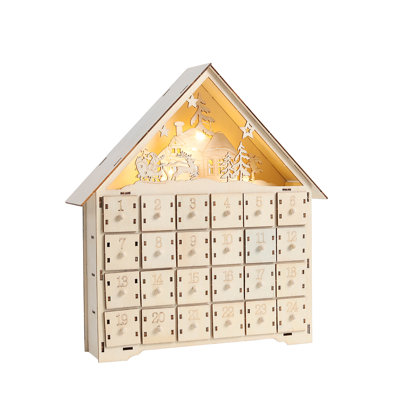 DIY Elderly Deer Small House Calendar Cabinet