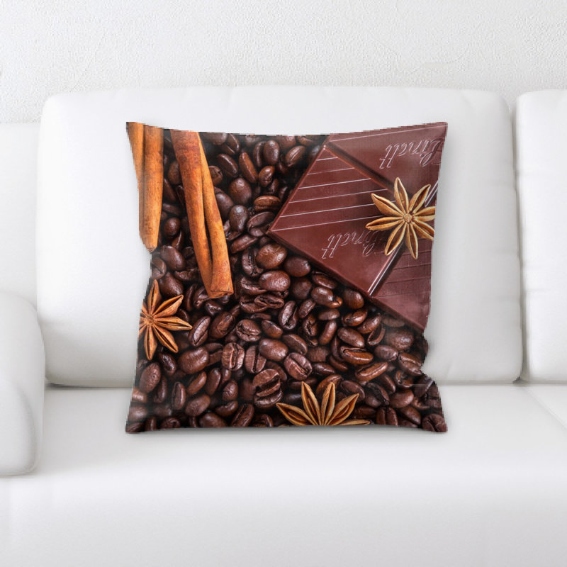 Coussin décoratif café