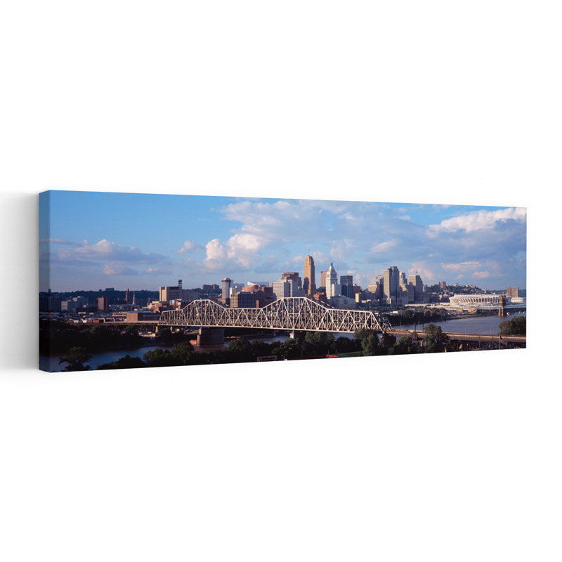 États-Unis, Ohio, Cincinnati, crépuscule, art contemporain abstrait au printemps, H 16 po x l 48 po