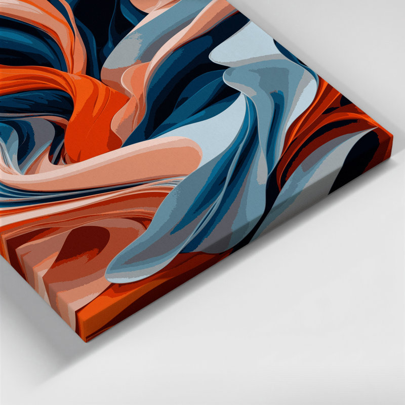 Art numérique sur toile 73 "Abstraction numérique", H 12 po x l 18 po