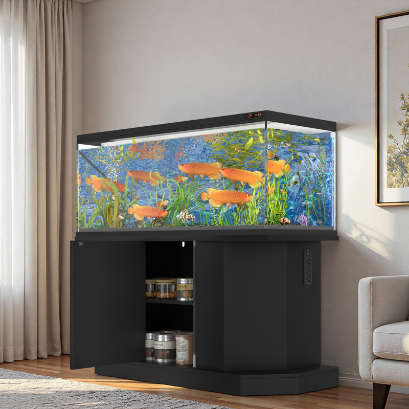 Support pour aquarium moderne avec prise de courant et armoire de rangement